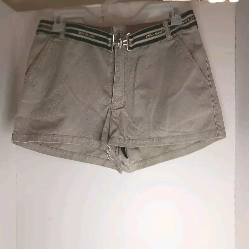 DKNY Jeans Shorts With Built In Belt Tan Size 8
